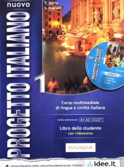 NUOVO PROGETTO ITALIANO 1 A1-A2 LIVELLO ELEMENTARE LIBRO DELLO STUDENTE C / CD-ROM